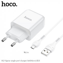 Адаптер мережевий Hoco Micro USB cable vigour N2 |1USB, 2.1A| (Safety Certified)