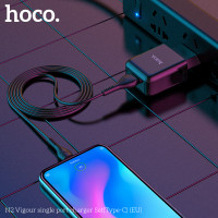 Адаптер мережевий Hoco Type-C cable Vigour N2 |1USB, 2.1A| (Safety Certified)