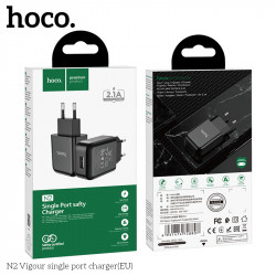 Адаптер мережевий HOCO Vigour N2 |1USB, 2.1A| (Safety Certified)