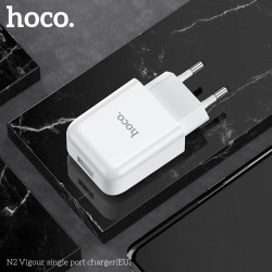 Адаптер мережевий HOCO Vigour N2 |1USB, 2.1A| (Safety Certified)