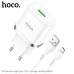 Адаптер мережевий Hoco Micro USB Cable Special FCP, AFC N3 |1USB, 18W/3A, QC3.0| (Safety Certified)