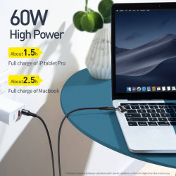 Кабель BASEUS Combo twins 2in1 Cable Type-C to Type-c / Lightning |1m, 60W/3A, PD| (CATLYW-01)
