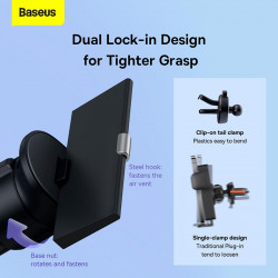 Тримач Baseus Metal Age II Gravity Car Mount (Air Outlet Version) (SUJS000001)