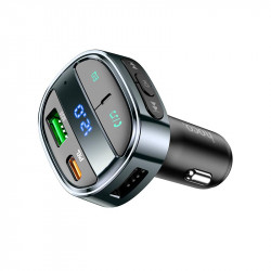 Адаптер автомобільний Hoco car BT FM transmitter E70 |2USB/Type-C, PD/QC, 30W/3A|