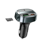 Адаптер автомобільний Hoco car BT FM transmitter E70 |2USB/Type-C, PD/QC, 30W/3A|