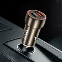 Адаптер автомобільний Hoco Type-C Cable Blue whale Car charger set Z46A |1USB/Type-C, PD/QC, 30W/3A|