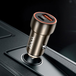 Адаптер автомобільний Hoco Type-C Cable Blue whale Car charger set Z46A |1USB/Type-C, PD/QC, 30W/3A|