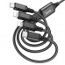 Кабель Hoco Combo 4-in-1 2lightning + Type-C + Micro USB Super charging cable X76 |1M, 2A|