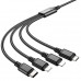 Кабель Hoco Combo 4-in-1 2lightning + Type-C + Micro USB Super charging cable X76 |1M, 2A|