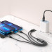 Кабель Hoco Combo 4-in-1 2lightning + Type-C + Micro USB Super charging cable X76 |1M, 2A|
