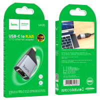 Перехідник Hoco Type-C to RJ45 adapter UA35 |100Mbps|