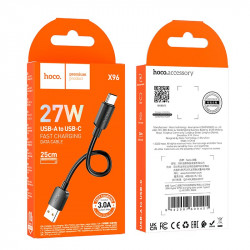 Кабель Hoco Type-C Hyper charging data cable X96 |0.25M, 27W/3A|