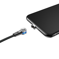 Кабель Hoco Магнітний Lightning Rotatable plug S8 |1.2m, 2.4A|