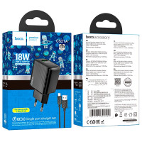 Адаптер мережевий Hoco Micro USB cable rich single port charger CS21A |1USB, 18W/3A, QC|