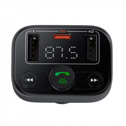 Адаптер автомобільний Baseus S-09 Lite Series Car FM Transmitter Cluster |2USB/1Type-c, PD/18W|