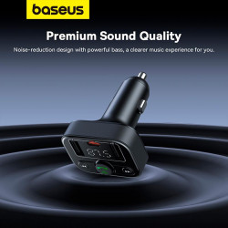 Адаптер автомобільний Baseus S-09 Lite Series Car FM Transmitter Cluster |2USB/1Type-c, PD/18W|