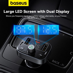 Адаптер автомобільний Baseus S-09 Lite Series Car FM Transmitter Cluster |2USB/1Type-c, PD/18W|