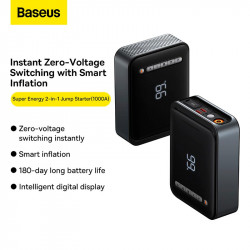 Пусковий пристрій (бустер) для авто Baseus Super Energy 2-in-1 Jump Starter 1000A