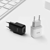 Адаптер мережевий Hoco Micro Cable C22A |1USB, 2.4А|
