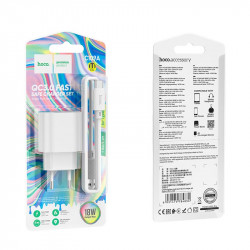 Адаптер мережевий Hoco Type-C Cable Fighter single port charger C109A |1USB, 18W/3A, QC|