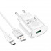 Адаптер мережевий Hoco Type-C Cable Fighter single port charger C109A |1USB, 18W/3A, QC|