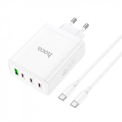 Адаптер мережевий HOCO Leader Type-C to Type-C Cable four-port (3c1a) fast charger set N31 |4Type-C/1USB, 100W/5A, PD/QC|