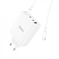 Адаптер мережевий HOCO Leader Type-C to Type-C Cable four-port (3c1a) fast charger set N31 |4Type-C/1USB, 100W/5A, PD/QC|