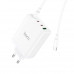 Адаптер мережевий HOCO Leader Type-C to Type-C Cable four-port (3c1a) fast charger set N31 |4Type-C/1USB, 100W/5A, PD/QC|