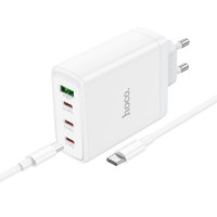 Адаптер мережевий HOCO Leader Type-C to Type-C Cable four-port (3c1a) fast charger set N31 |4Type-C/1USB, 100W/5A, PD/QC|
