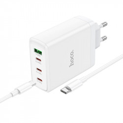 Адаптер мережевий HOCO Leader Type-C to Type-C Cable four-port (3c1a) fast charger set N31 |4Type-C/1USB, 100W/5A, PD/QC|