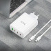 Адаптер мережевий HOCO Leader Type-C to Type-C Cable four-port (3c1a) fast charger set N31 |4Type-C/1USB, 100W/5A, PD/QC|