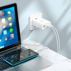 Адаптер мережевий HOCO Leader Type-C to Type-C Cable four-port (3c1a) fast charger set N31 |4Type-C/1USB, 100W/5A, PD/QC|