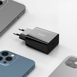 Адаптер мережевий BASEUS Speed Mini Quick Charger 1C |1Type-C, PD/QC,20W, 3A| (CCFS-SN02)