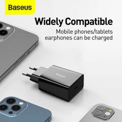 Адаптер мережевий BASEUS Speed Mini Quick Charger 1C |1Type-C, PD/QC,20W, 3A| (CCFS-SN02)