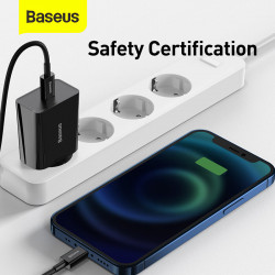 Адаптер мережевий BASEUS Speed Mini Quick Charger 1C |1Type-C, PD/QC,20W, 3A| (CCFS-SN02)