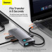 Hub адаптер BASEUS Type-C Metal Gleam Series 4-in-1 Multifunctional Docking Station |2USB, HDMI, Type-C, 100W PD| (CAHUB-CY0G)