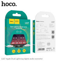 Перехідник Hoco Lightning to Dual Lightning LS27 |2A|