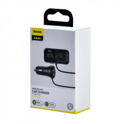 Адаптер автомобільний BASEUS Wireless MP3 Car Charger t typed S-16 |2USB, 3.1A|