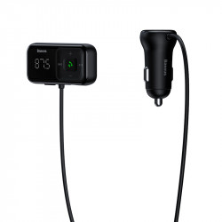 Адаптер автомобільний BASEUS Wireless MP3 Car Charger t typed S-16 |2USB, 3.1A|