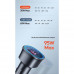 Адаптер автомобільний USAMS Dual Ports Digital Display Fast Car Charger US-CC146 C26 |1USB/1Type-C, 3A/95W, QC/PD|