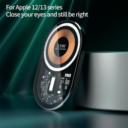 Тримач Transparent Magnetic Wireless Car Charger XYJ T10 |15W|