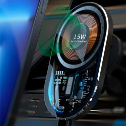 Тримач Transparent Magnetic Wireless Car Charger XYJ T10 |15W|