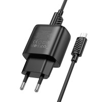 Адаптер мережевий Hoco Micro USB Cable Smart dual-port charger C141A |2USB. 2.1A/10.5W|