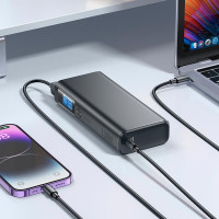 УМБ Hoco Electric power bank 20000mAh Q17B |1USB/2Type-C, 130W/3A, PD/QC|