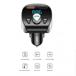 Адаптер автомобільний JOYROOM with Bluetooth FM Shadow Series JR-CL02 |2USB, QC3.0, 18W, TF Cards|