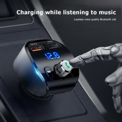 Адаптер автомобільний JOYROOM with Bluetooth FM Shadow Series JR-CL02 |2USB, QC3.0, 18W, TF Cards|