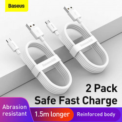 Кабель Baseus Micro USB Simple wisdom Data Cable Kit |1.5m, 2.1A| (2PCS-Set) (TZCAMZJ-02)