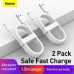 Кабель Baseus Micro USB Simple wisdom Data Cable Kit |1.5m, 2.1A| (2PCS-Set) (TZCAMZJ-02)