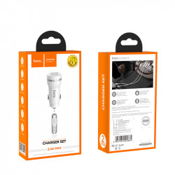Адаптер автомобільний Hoco Micro cable Z27 |2USB, 2.4A|
