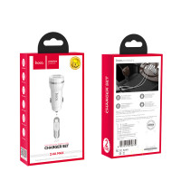 Адаптер автомобільний Hoco Type-C cable Z27 |2USB, 2.4A|